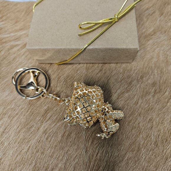 Key Chain Lavender Rhinestone Bling Kittie or Purse Charm - Picture 4 of 4